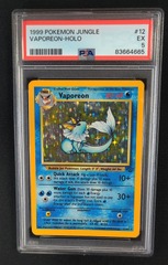 Vaporeon 12/64 PSA 5 Unlimited Jungle Pokemon Graded Card
